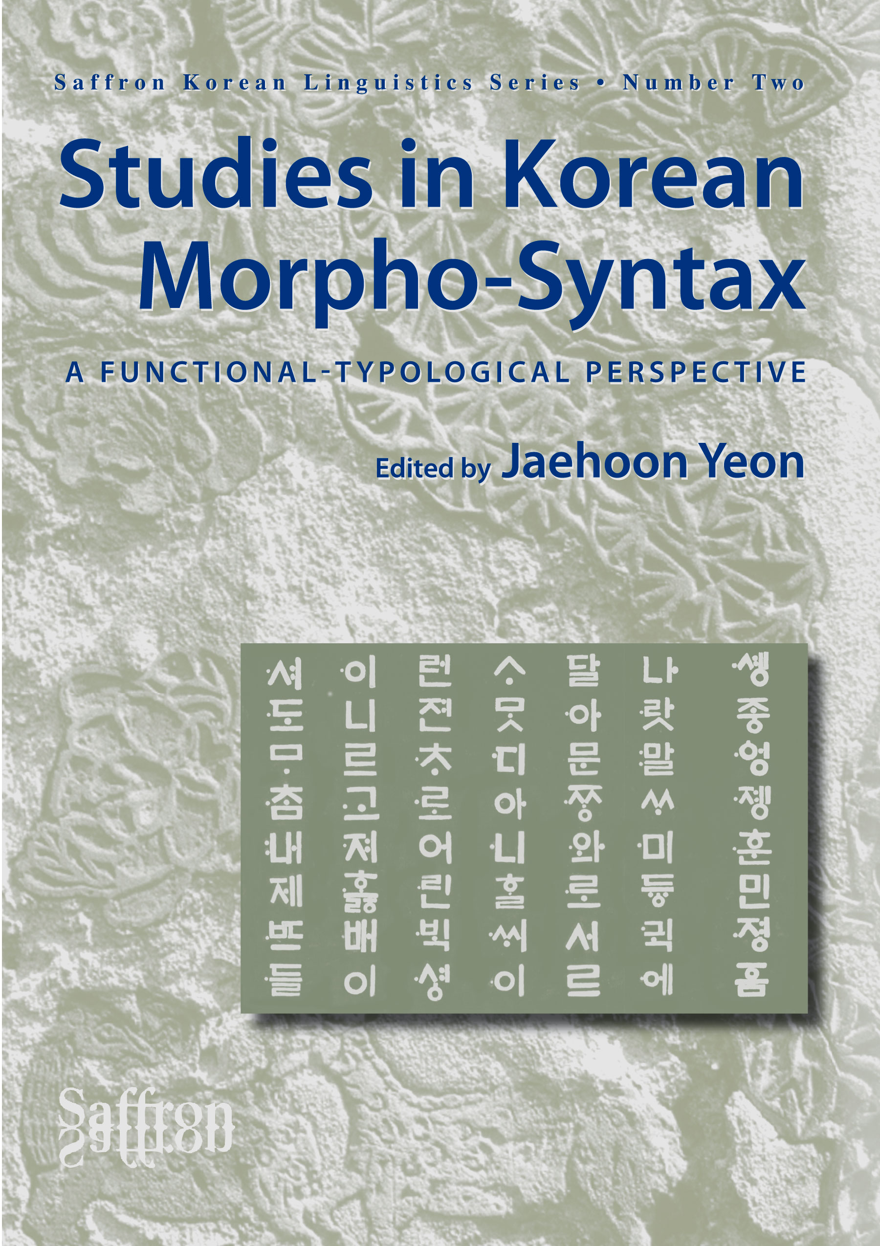 Discusses issues in Korean morpho-syntax from a functional-typological perspective. This book analyses Korean data from a cross-linguistic perspective, showing how cross-linguistic generalisations can contribute to an understanding of the structures in individual languages.